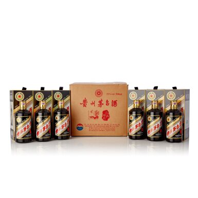 View full screen - View 1 of Lot 1192. 2018年產"五星牌"貴州茅台酒猪年生肖 (原箱) Kweichow Moutai Five Star Year of the Pig 2018 (6 BT50).