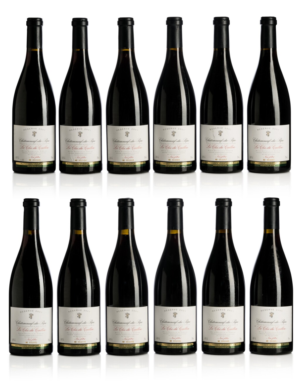 View full screen - View 1 of Lot 129. Châteauneuf du Pape, Le Clos du Caillou, Réserve 2001 Domaine du Caillou (12 BT).