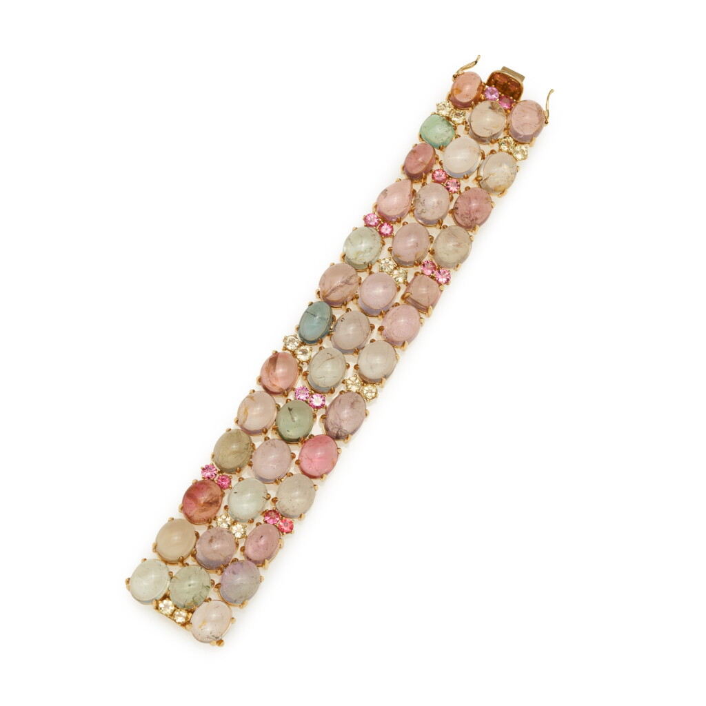 View full screen - View 1 of Lot 25. Tourmaline bracelet.