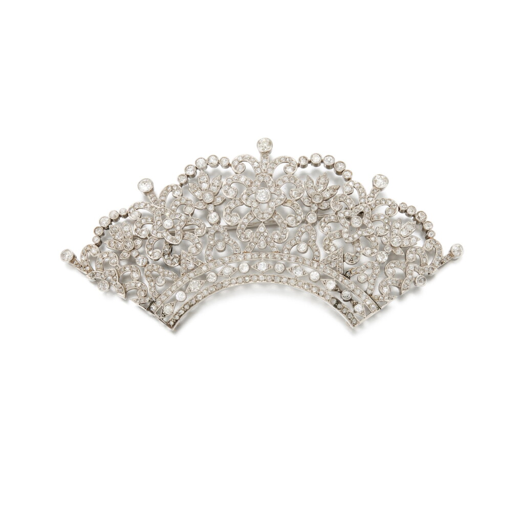 View full screen - View 1 of Lot 27. Diamond Brooch/hair ornament (Spilla/ornamento per capelli in diamanti).