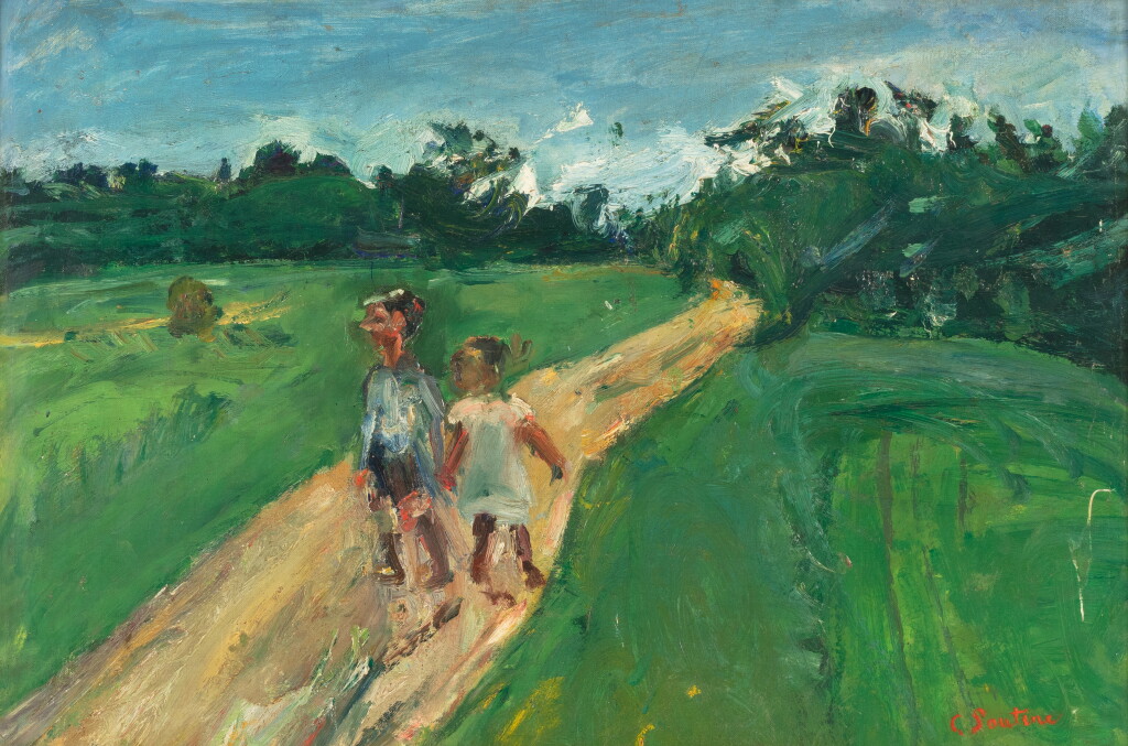 View full screen - View 1 of Lot 13. Enfants sur un chemin.