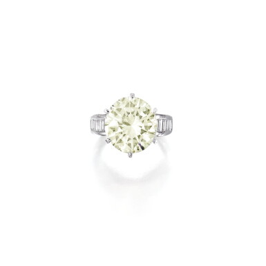 View full screen - View 1 of Lot 1679. DIAMOND RING 7.67卡拉 圓形 O至P色 SI2淨度 鑽石 配 鑽石 戒指.