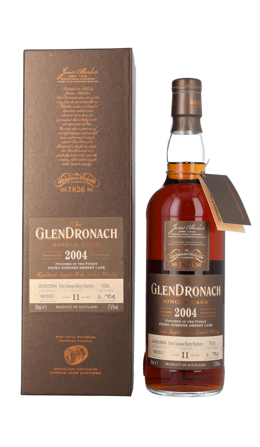 View full screen - View 1 of Lot 5150. The Glendronach Single Cask 11 Year Old 57.8 abv 2004 (1 BT70).