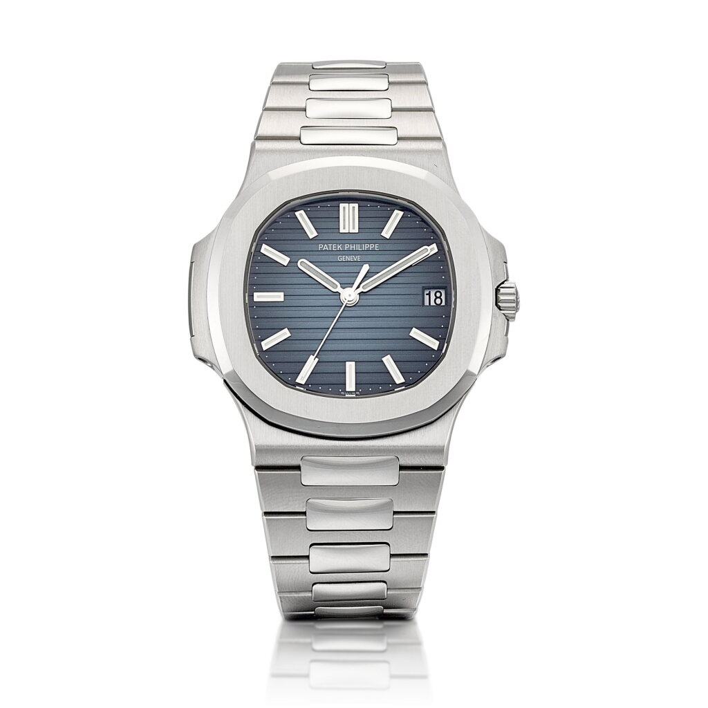 View full screen - View 1 of Lot 2227. Reference 5711 | A stainless steel bracelet watch with date, Circa 2018 | 百達翡麗| 型號5711 | 精鋼鏈帶腕錶,備日期顯示,約2018年製.