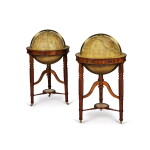 A Pair of William IV Celestial and Terrestrial 21-Inch Library Globes by Newton's, Circa 1830