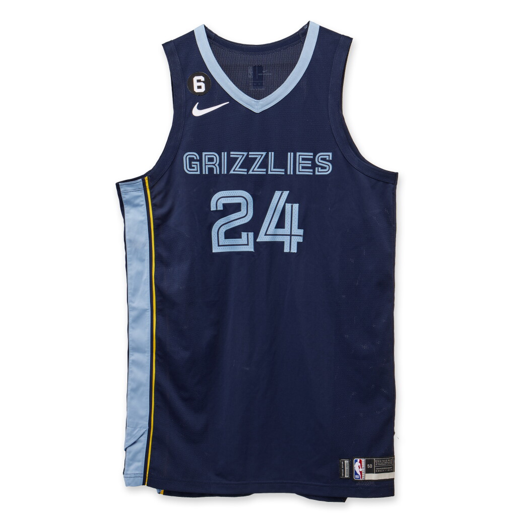 View full screen - View 1 of Lot 129. Dillon Brooks Memphis Grizzlies 2022-2023 NBA Playoffs Western Conference Round 1 Game Worn Icon Edition Jersey | Game 1 .