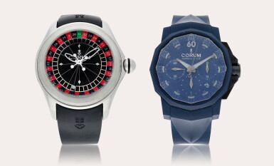 View full screen - View 1 of Lot 414. Set of two Corum wristwatches.