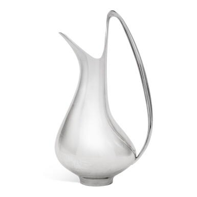 View full screen - View 1 of Lot 189. A Danish Silver "Swan" Pitcher, No. 1052, Designed by Henning Koppel, Georg Jensen Silversmithy, Copenhagen, 1998.