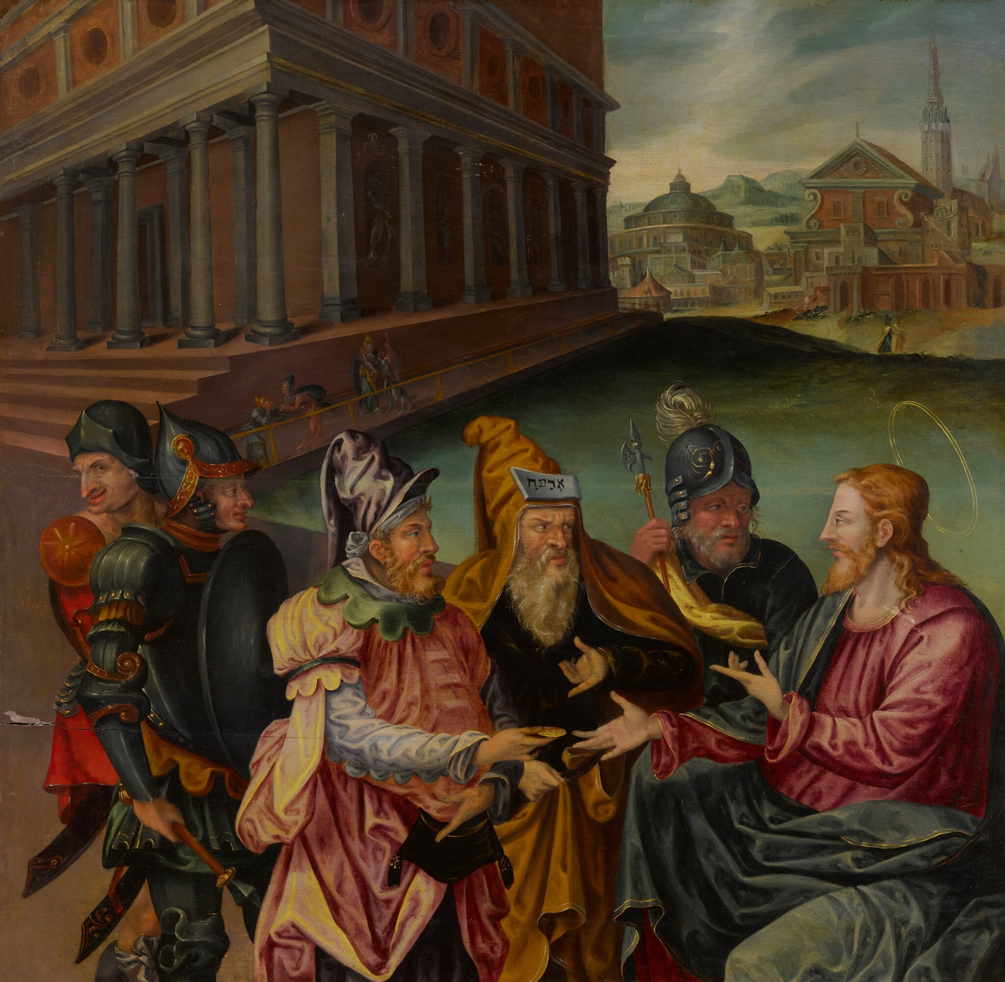 Follower Of Maarten Van Heemskerck Christ Among The Pharisees follower-of-maarten-van-heemskerck-christ-among-the-pharisees