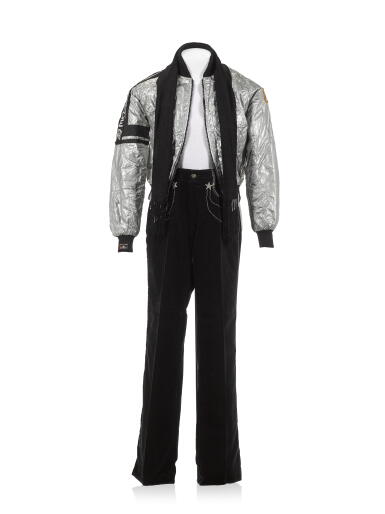 View full screen - View 1 of Lot 191. Freddie Mercury's Rolls-Royce bomber jacket, worn off stage whilst touring, 1977.