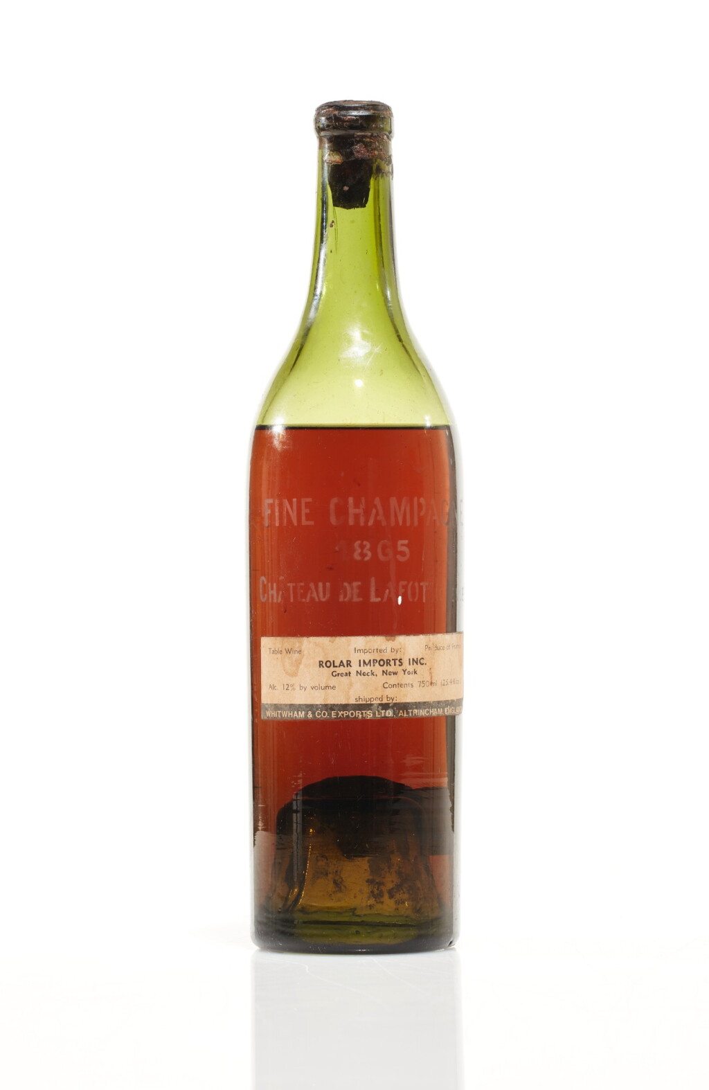 View full screen - View 1 of Lot 49. Château de Lafot, Fine Champagne Cognac 1865 (1 BT75cl).