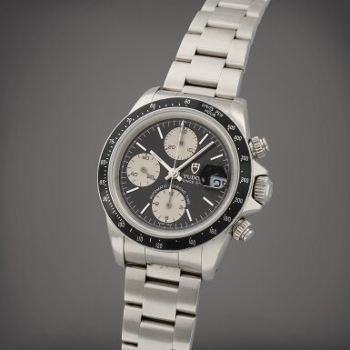 View full screen - View 1 of Lot 444. Prince Date, Reference 79260P | A stainless steel chronograph wristwatch with date and bracelet | Circa 2004.