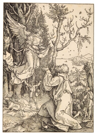 View full screen - View 1 of Lot 39. Joachim and the Angel (B. 78; M., Holl. 190).