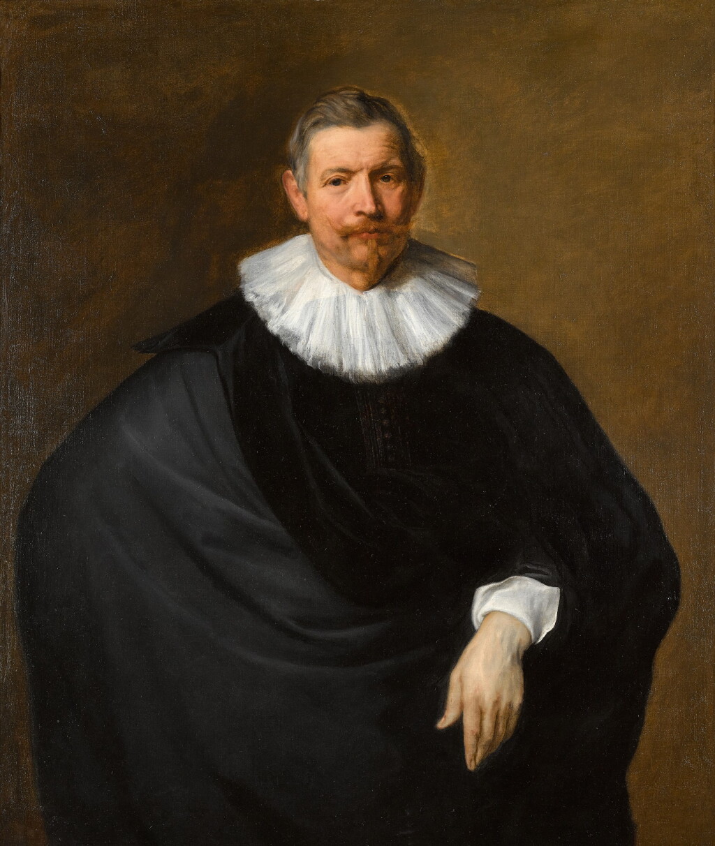 View full screen - View 1 of Lot 27. SIR ANTHONY VAN DYCK | PORTRAIT OF HUBERT DU HOT (B. CIRCA 1573), THREE-QUARTER LENGTH, IN BLACK WITH A WHITE RUFF.