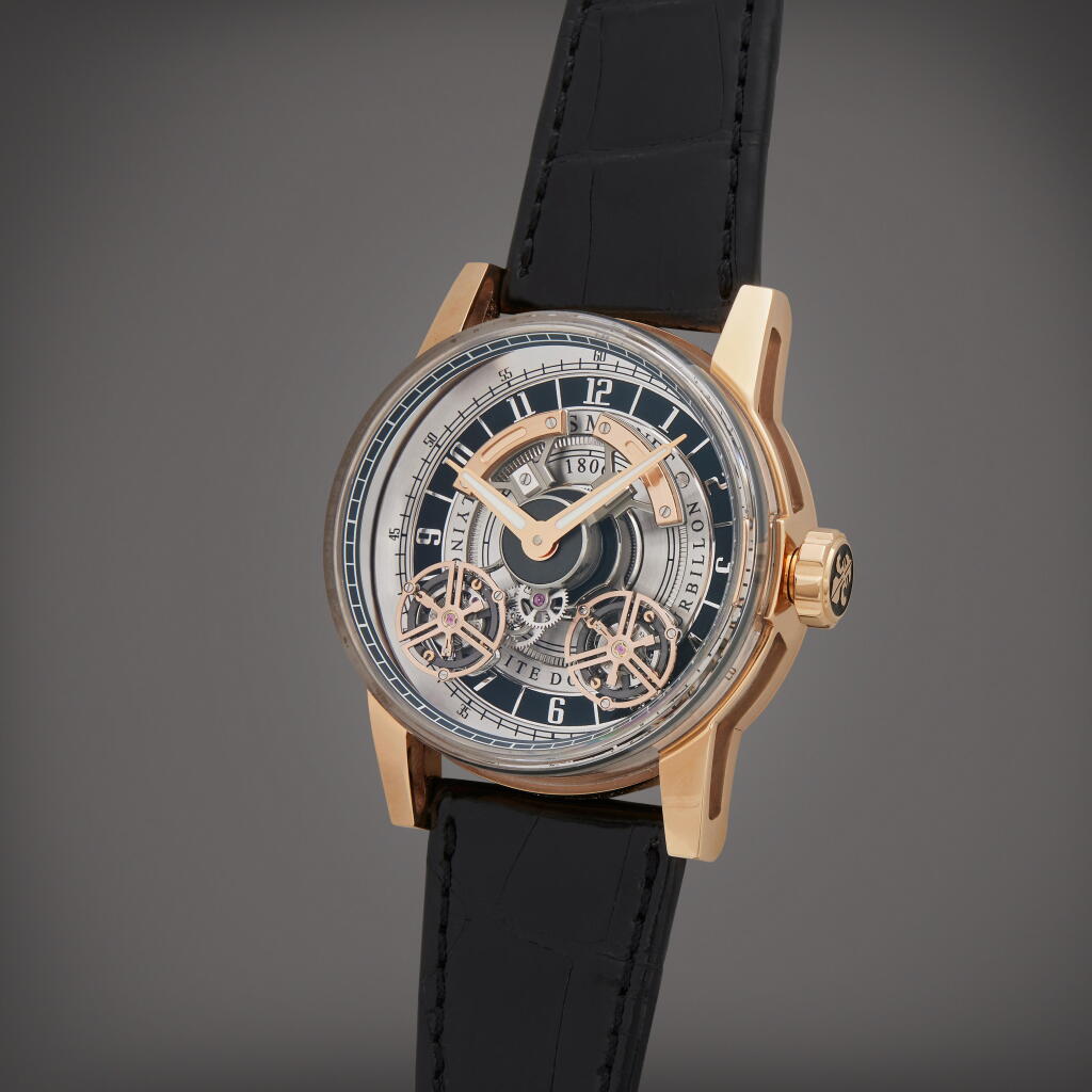 View full screen - View 1 of Lot 91. Reference 105.50 Astronef | A limited edition pink gold double tourbillon wristwatch, Circa 2022.