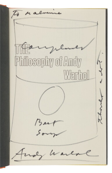 View full screen - View 1 of Lot 20. The Philosophy of Andy Warhol (From A to B and Back Again) (Not in Feldman & Schellmann).
