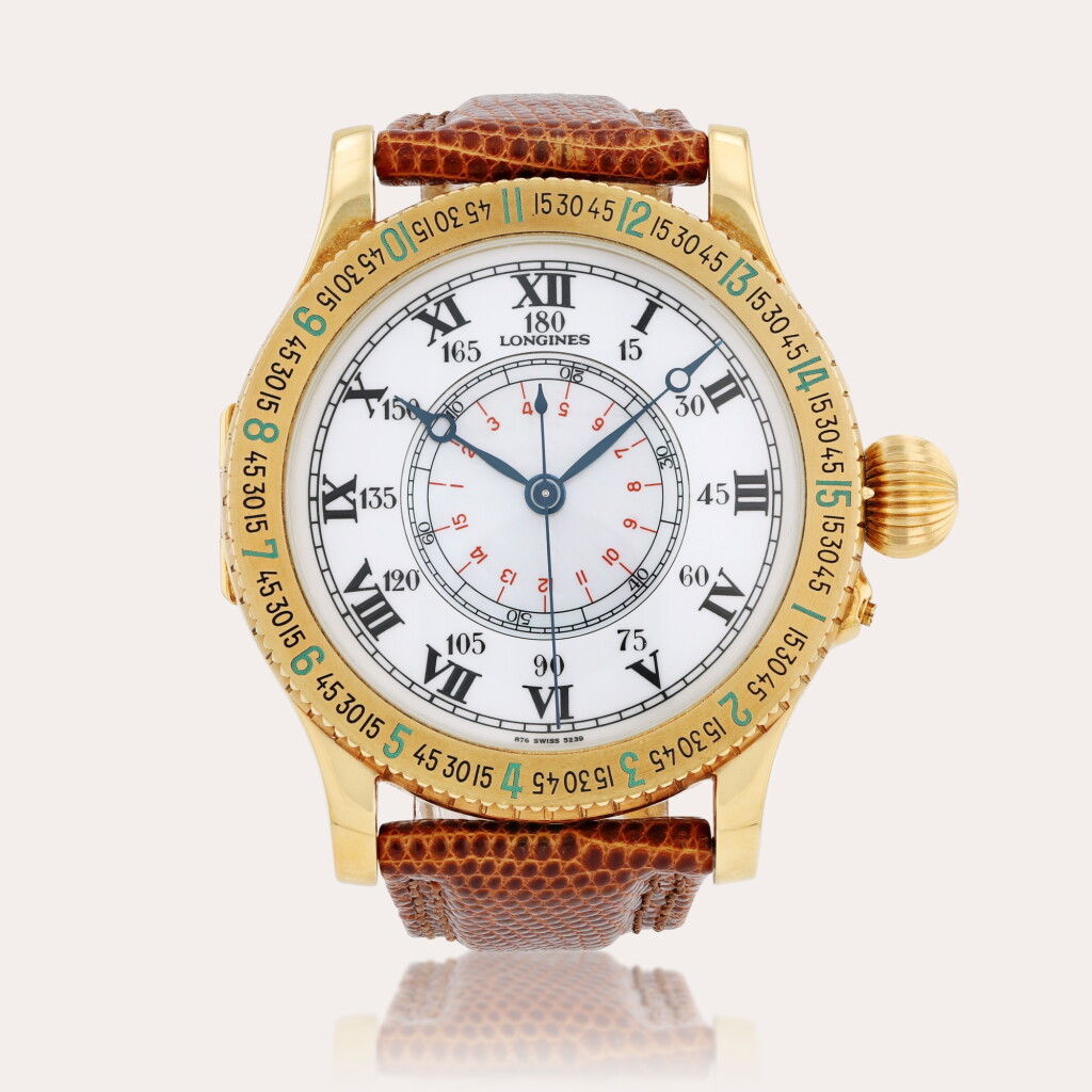 View full screen - View 1 of Lot 467. Lindbergh Hour Angle Watch, limited edition, reference 876.5239 Montre bracelet en or jaune | Yellow gold wristwatch Vers 1993 | Circa 1993.