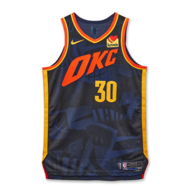 View full screen - View 1 of Lot 46. Olivier Sarr Oklahoma City Thunder 2023-2024 Game Issued City Edition Jersey.