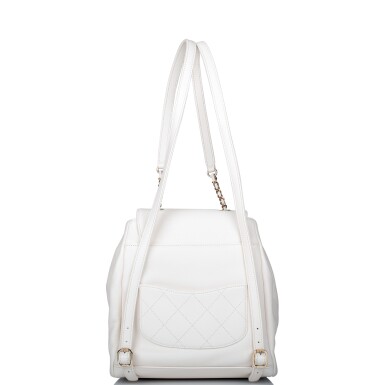 chanel white leather backpack CC Business Affinity Bag THE CLOSET Chanel Mini Duma Backpack White