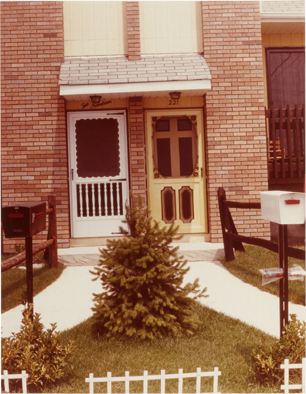 View full screen - View 1 of Lot 454. 'Two Home Homes', Two Doors with Different Colors, Staten Island, New York.