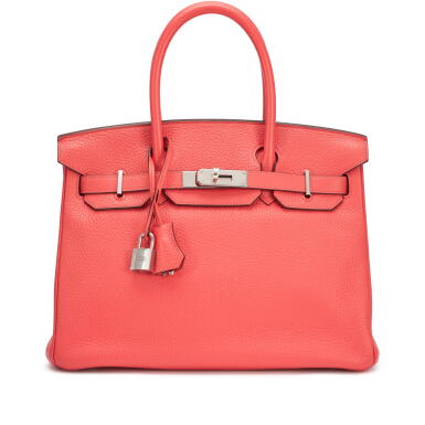 View full screen - View 1 of Lot 48. Rose Jaipur Togo Birkin 30 Palladium Hardware, 2018.