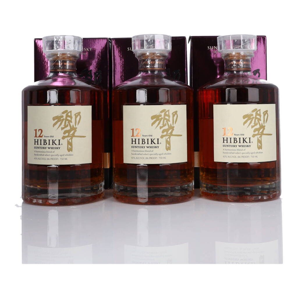 View full screen - View 1 of Lot 40. Hibiki 12 Year Old 43.0 abv NV (3 BT 75cl).