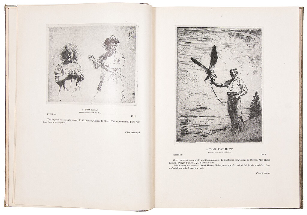 View full screen - View 1 of Lot 14. Benson, Frank W., and Adam E. M. Paff. One of 275 numbered copies, with the signed frontispiece etching by Benson.