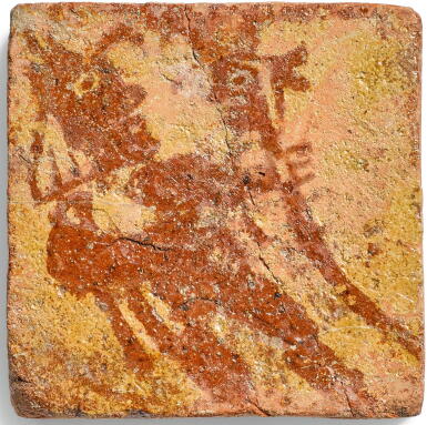 View full screen - View 1 of Lot 5. NORTHERN FRENCH, 14TH/ 15TH CENTURY | TILE DEPICTING A JESTER.
