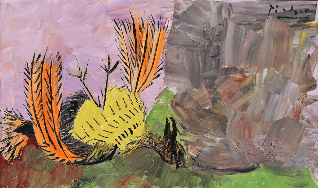 View full screen - View 1 of Lot 110. Nature morte à l'oiseau mort.