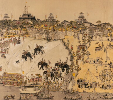 View full screen - View 1 of Lot 741. Hue Imperial Palace Artists' Studio 順化皇宮畫室 | Festival Day at Hue 順化節日之日.