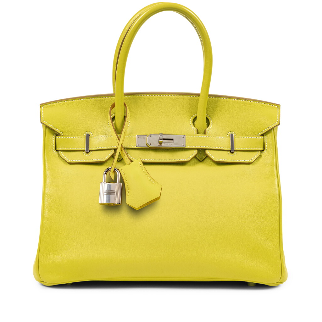 View full screen - View 1 of Lot 703. Lime Swift Birkin 30 Palladium Hardware, 2011.