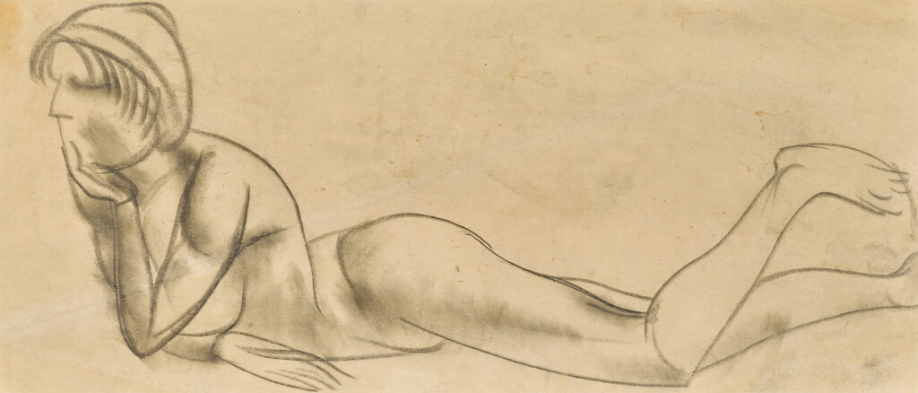 View full screen - View 1 of Lot 73. Reclining Nude.