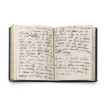Précieux journal autographe, pour l'année 1821. Sous reliure d'attente.