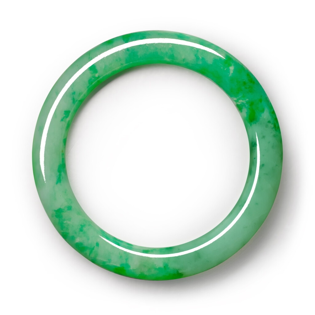View full screen - View 1 of Lot 1848. Jadeite Bangle | 天然翡翠 手鐲.