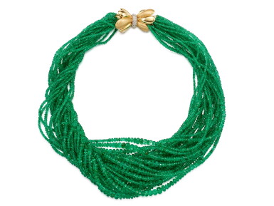 View full screen - View 1 of Lot 1756. Emerald and Diamond Necklace | 祖母綠 配 鑽石 項鏈.