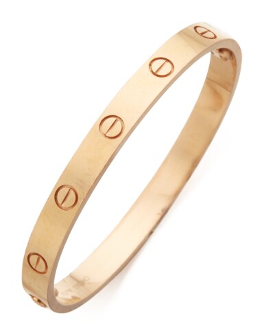 View full screen - View 1 of Lot 65. GOLD 'LOVE' BANGLE-BRACELET, CARTIER.