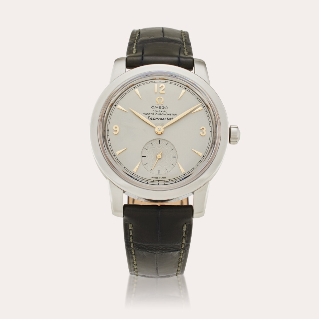 View full screen - View 1 of Lot 581. Reference 511.93.38.20.99.001 Seamaster 1948 '70th Anniversary' | A limited edition platinum automatic wristwatch, Circa 2018.