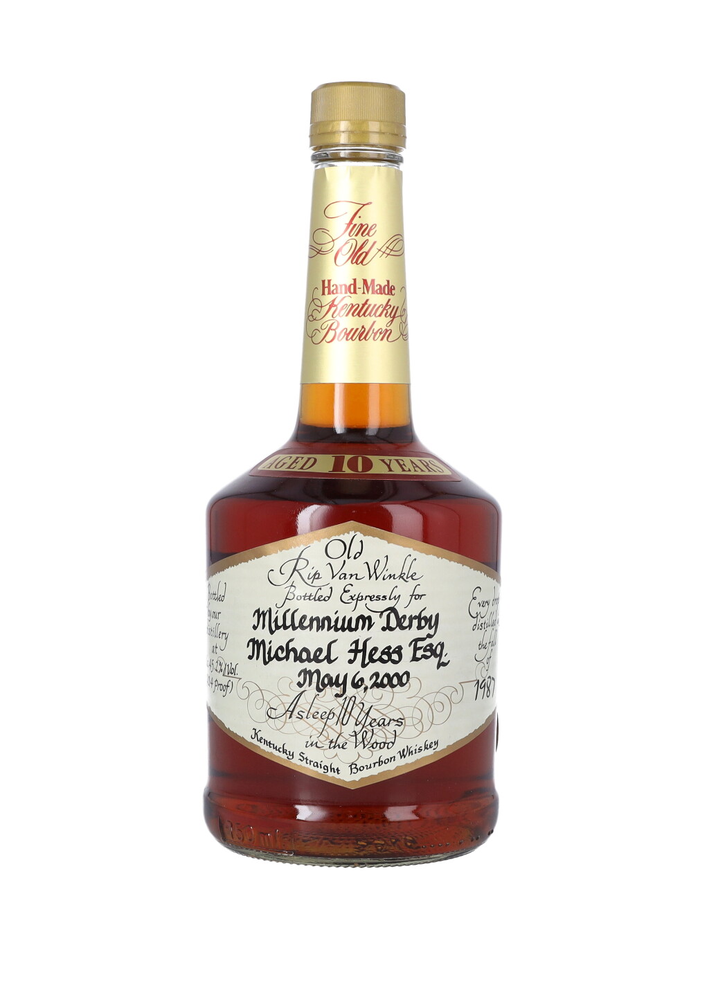 View full screen - View 1 of Lot 5387. Old Rip Van Winkle's 10 Year Old Very Special Stock 90.4 proof 1987 (1 BT75).