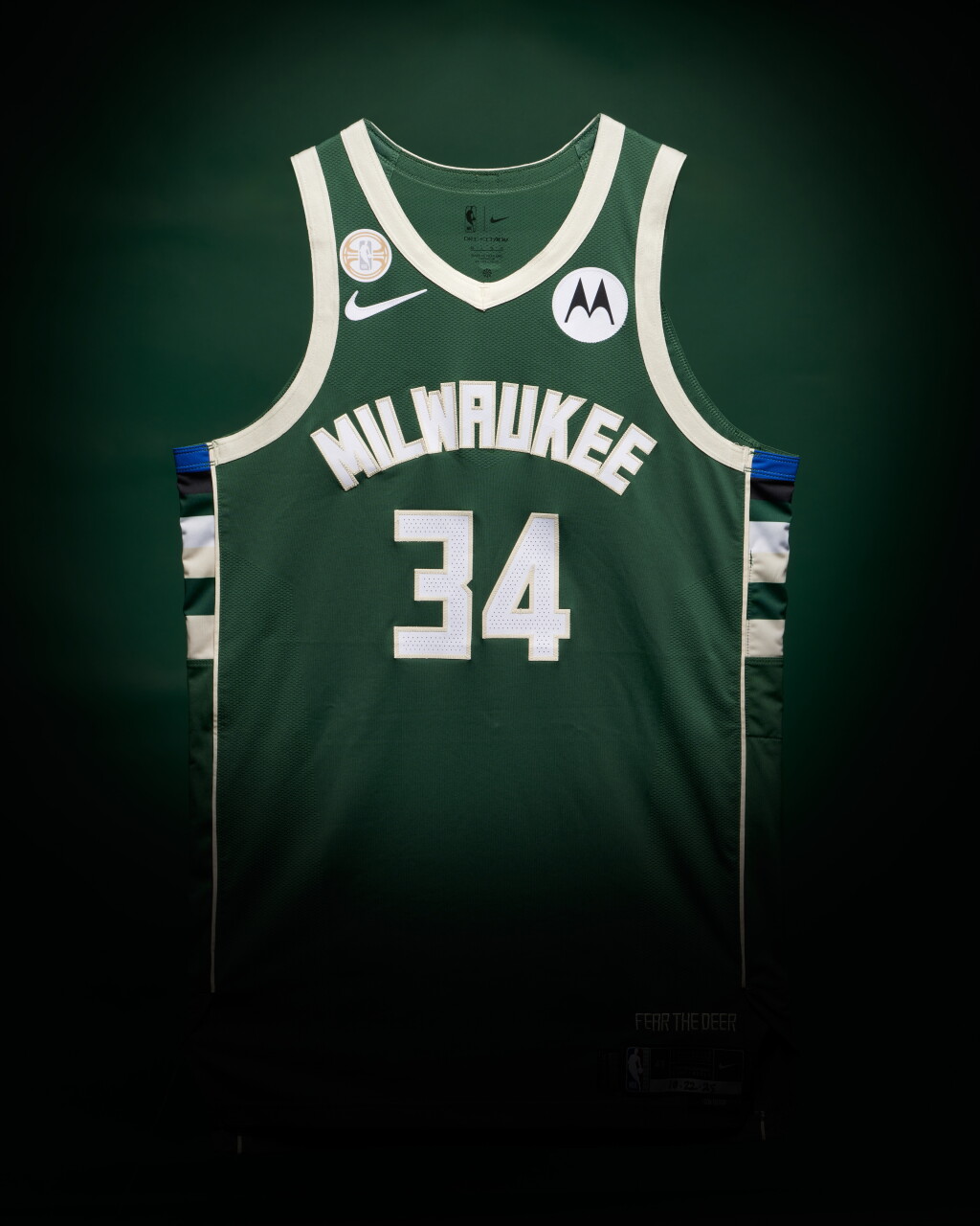 View full screen - View 1 of Lot 4. Giannis Antetokounmpo Milwaukee Bucks 2025-2026 NBA Tip-Off Game Worn Icon Edition Jersey | Special Edition 'All-NBA First Team' Trophy Patch | Double-Double | 37 Points.