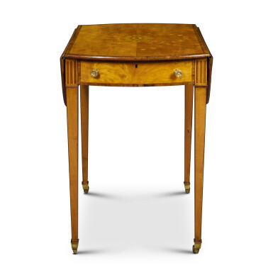 View full screen - View 1 of Lot 438. A George III Satinwood and Marquetry Pembroke Table, Circa 1775.