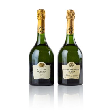 View full screen - View 1 of Lot 215. Taittinger, Comtes de Champagne, Blanc de Blancs "Vertical" (2 BT).