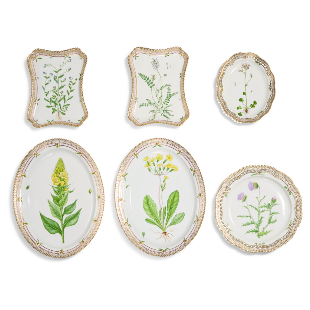 View full screen - View 1 of Lot 764. Six Royal Copenhagen 'Flora Danica' Serving Dishes, 20th Century.