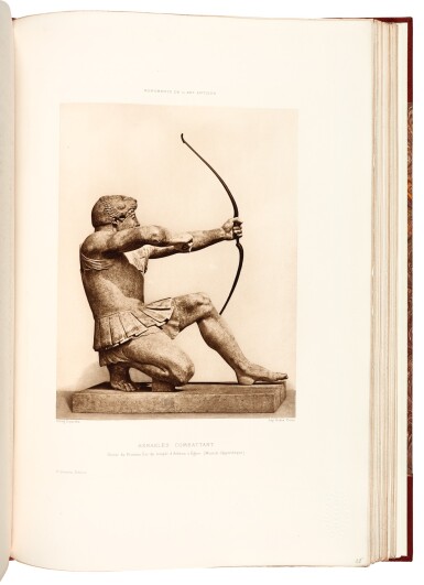 View full screen - View 1 of Lot 91. Rayet. Monuments de l'art antique. 1884. 2 volumes. folio. modern half morocco.