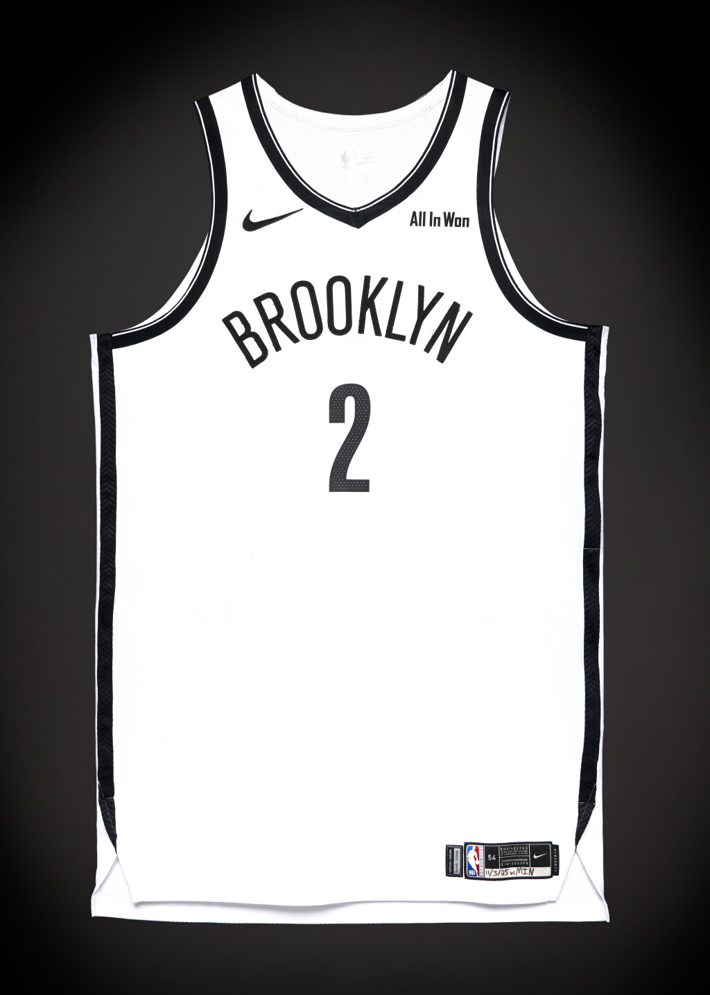 View full screen - View 1 of Lot 26. Danny Wolf ‘Rookie Debut’ Brooklyn Nets 2025-2026 Game Worn Association Edition Jersey.
