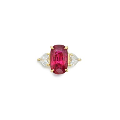 View full screen - View 1 of Lot 134. Ruby and Diamond Ring.