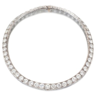 View full screen - View 1 of Lot 835. Diamond Rivière Necklace.