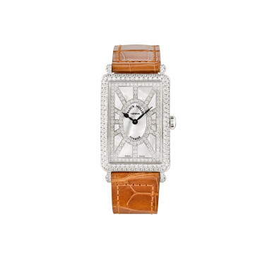 View full screen - View 1 of Lot 106. FRANCK MULLER | LONG ISLAND, REFERENCE 952 QZ SNR D CD, A WHITE GOLD AND DIAMOND-SET WRISTWATCH WITH MOTHER-OF-PEARL DIAL, CIRCA 2018.