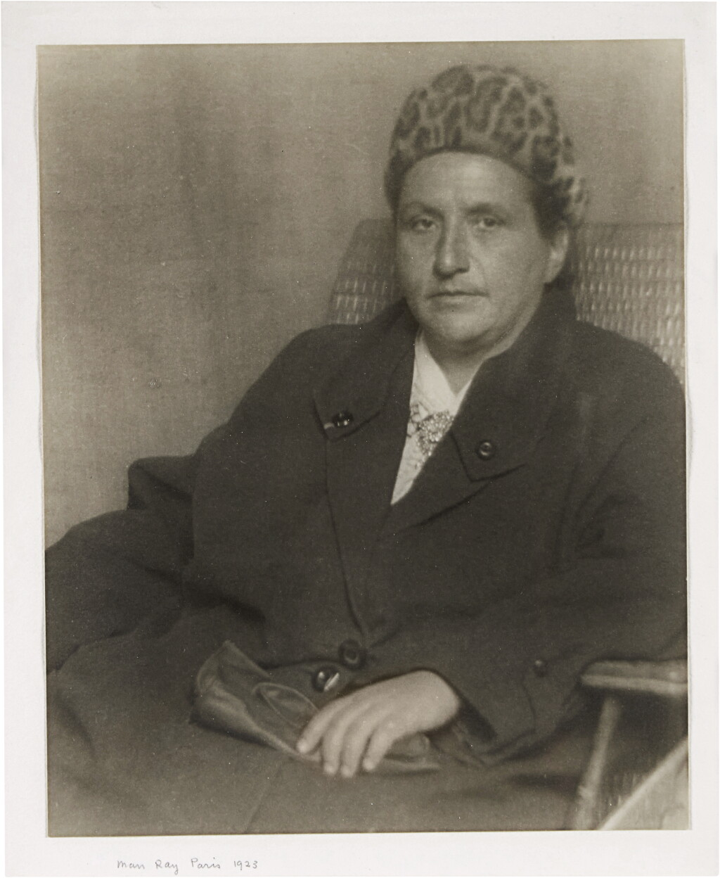 View full screen - View 1 of Lot 772. Gertrude Stein in a Fur Hat.