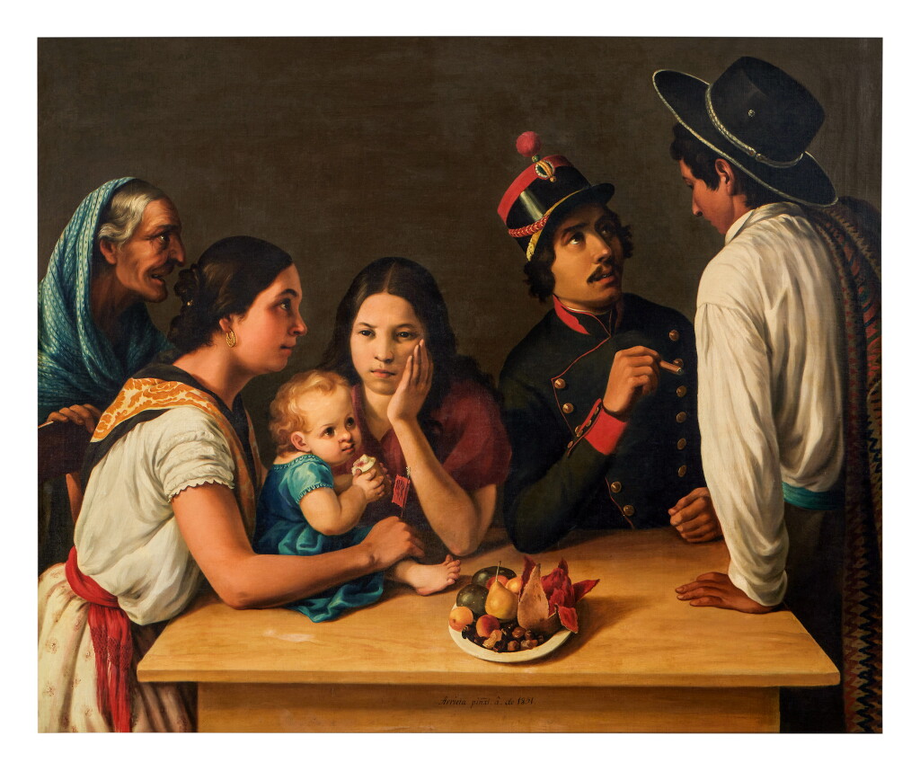 View full screen - View 1 of Lot 322. La familia mexicana (La pensativa or Tipos populares).