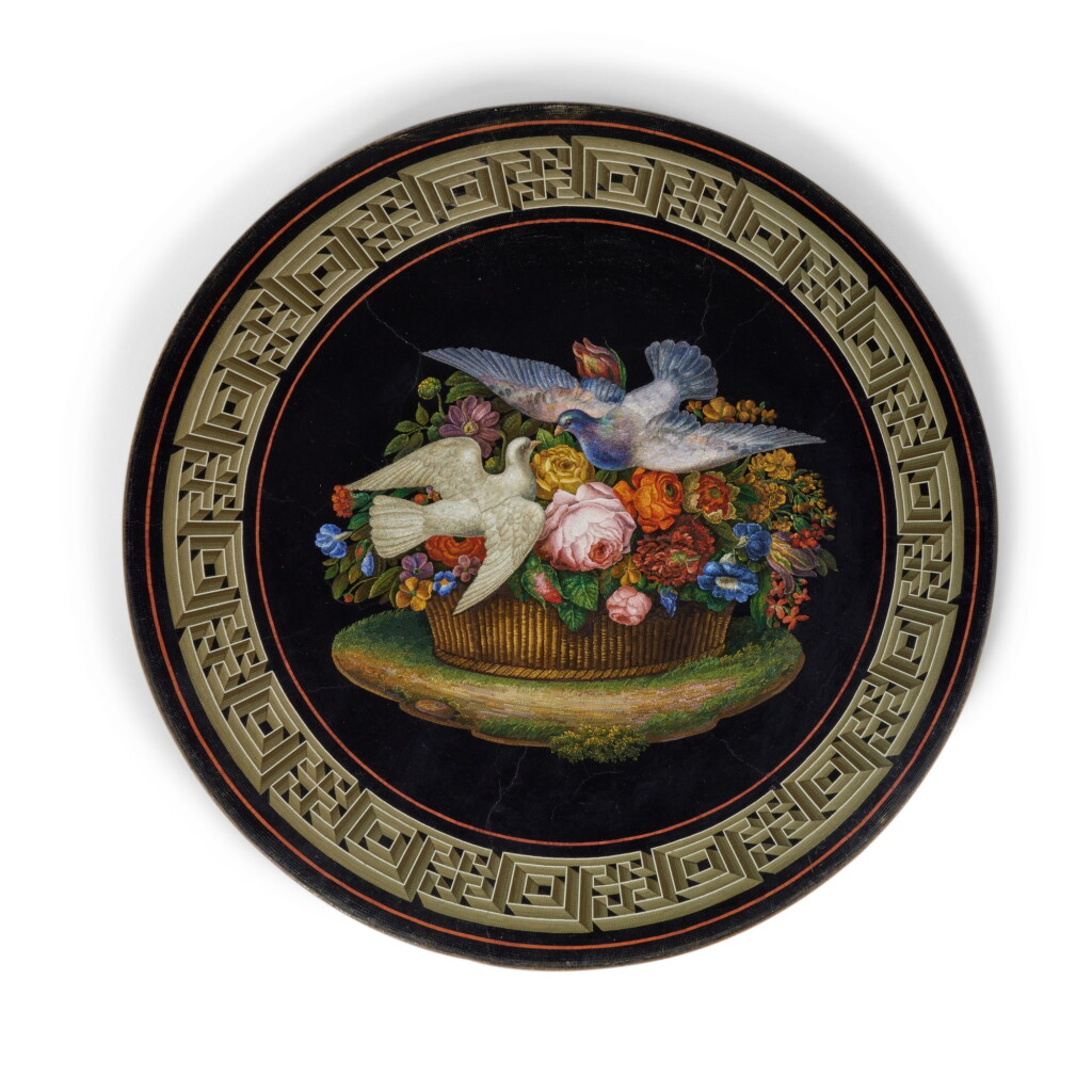 View full screen - View 1 of Lot 191. A Large Italian Micromosaic Table Top, Rome, Second Quarter, 19th Century.